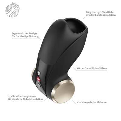 Мастурбатор для головки пеніса Fun Factory COBRA LIBRE II Black (м'яте паковання!!!)
