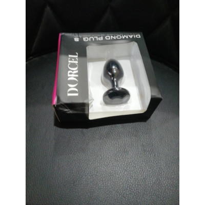 Металева анальна пробка з кристалом Dorcel Diamond Plug Black S (м'яте паковання!!!)