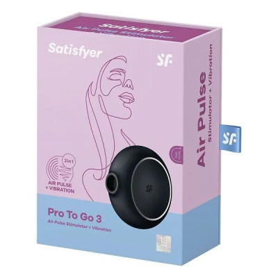 Вакуумний стимулятор Satisfyer Pro To Go 3 Black (м'ята упаковка)