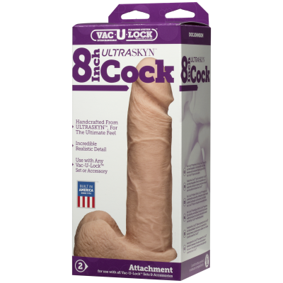 Фалоімітатор Doc Johnson Vac-U-Lock - 8 Inch ULTRASKYN Cock White (м'яте паковання!!!) Фалоімітатор Doc Johnson Vac-U-Lock - 8 Inch ULTRASKYN Cock White (м'яте паковання!!!)
