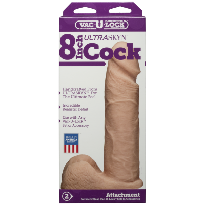 Фалоімітатор Doc Johnson Vac-U-Lock - 8 Inch ULTRASKYN Cock White (м'яте паковання!!!) Фалоімітатор Doc Johnson Vac-U-Lock - 8 Inch ULTRASKYN Cock White (м'яте паковання!!!)
