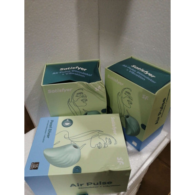 Вакуумний кліторальний стимулятор із вібрацією Satisfyer Pearl Diver Mint (м'ята упаковка)