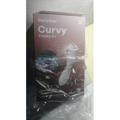 Вакуумний смарт-стимулятор із вібрацією Satisfyer Curvy Trinity 5 (White) (м'ята упаковка!!!)