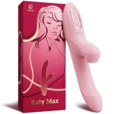Вібратор-кролик з обертанням стовбура та вакуумною стимуляцією KisToy Katy Max (м'ята упаковка)