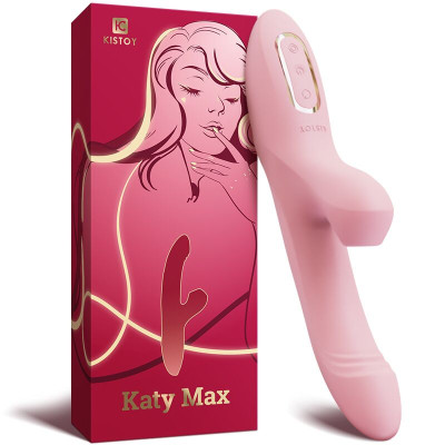 Вібратор-кролик з обертанням стовбура та вакуумною стимуляцією KisToy Katy Max (м'ята упаковка)