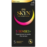 Безлатексні преміум-презервативи SKYN 5 Senses, 5 видів (5 шт) (м'яте паковання!!!)