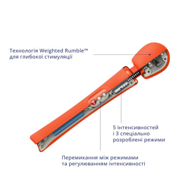 Вібромасажер Fun Factory VIM Vibrating Wand sunrise orange (м'яте паковання!!!) Вібромасажер Fun Factory VIM Vibrating Wand sunrise orange (м'яте паковання!!!)