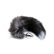 Металева анальна пробка Лисячий хвіст Alive Black And White Fox Tail M (мятая упаковка)-3
