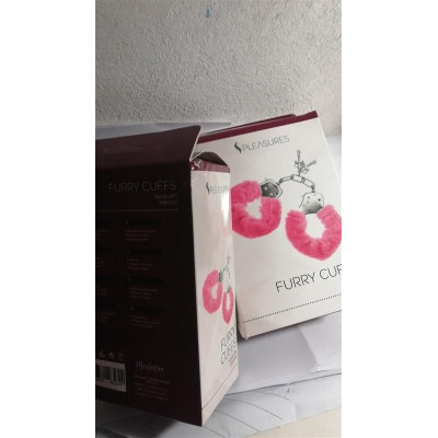 Наручники S Pleasures Furry Cuffs Pink (м'ята упаковка!!!)