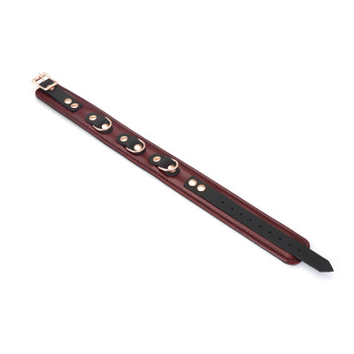 Нашийник з повідцем Liebe Seele Wine Red Collar and Leash (м'ята упаковка!!!)