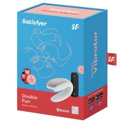 Смартвібратор для пар Satisfyer Double Fun (White) (пошкодження на упаковці)