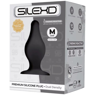 Анальна пробка SilexD (Model 2 size M), двошарова, силікон+Silexpan (попереднє пакуванняі!!!)