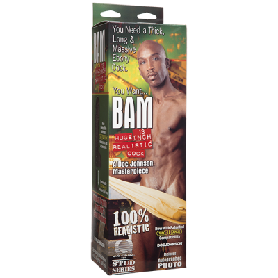 Фалоімітатор Doc Johnson BAM - Huge 13 Inch Realistic Cock (пошкоджене паковання!!!)