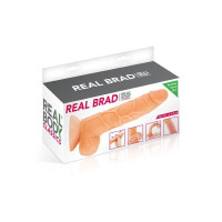Фалоімітатор із рухомою крайньою плоттю Real Body - Real Brad (зіпсоване паковання)