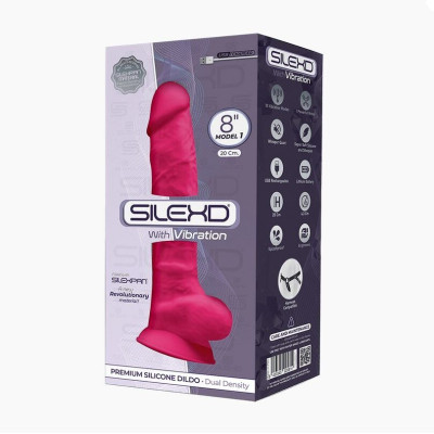 Фалоімітатор з вібрацією SilexD Vetus Vibro Pink (MODEL 1 size 8in) (м'ята упаковка!!!)
