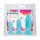 Набір анальних пробок Doc Johnson Crystal Jellies - Anal Starter Kit Teal (м'ятий та без вставки!!!)-4