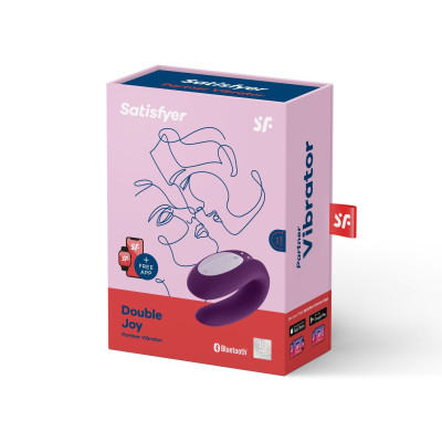 Смарт-вібратор для пар Satisfyer Double Joy Violet (м'ята упаковка!!!)
