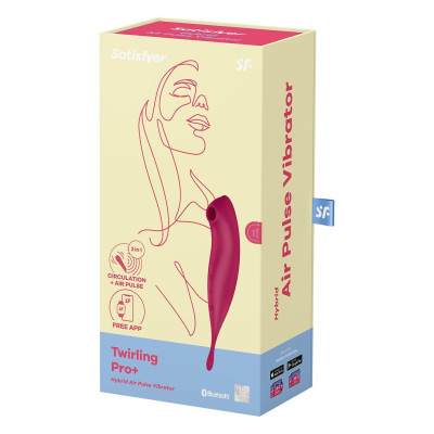 Смарт-вібратор з вакуумною стимуляцією Satisfyer Twirling Pro+ dark red (м'ята упаковка!!!)