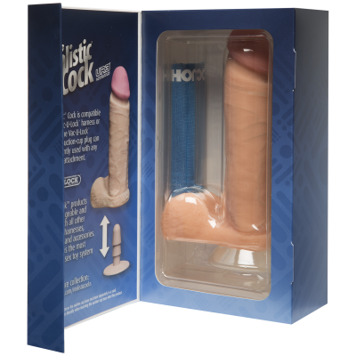 Фалоімітатор Doc Johnson The Realistic Cock 8 inch White - ULTRASKYN, Vack-U-Lock (м'ята упаковка)