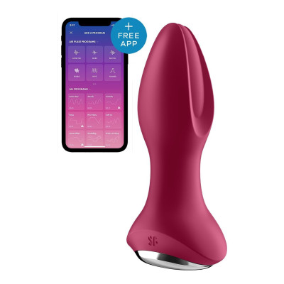 Анальна смарт-вібропробка із перлинним масажем Satisfyer Rotator Plug 2+ Violet (м'яте паковання!!!)