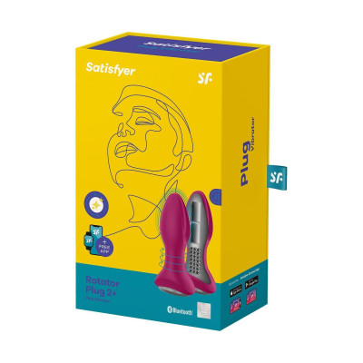 Анальна смарт-вібропробка із перлинним масажем Satisfyer Rotator Plug 2+ Violet (м'яте паковання!!!)