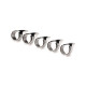 Набір кілець з кігтями Master Series Five-Piece Sensation Claw Rings - Silver (м'ята упаковка!!!)-4