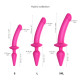 Анальна пробка з дилдо Strap-On-Me SWITCH PLUG-IN SEMI-REALISTIC DILDO FUCHSIA - L (м'ята упаковка)-4