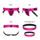 Труси для страпона Strap-On-Me Leatherette Harness Curious Fuchsia (м'ята упаковка!!!)-2