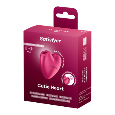 Вакуумний стимулятор-серце з вібрацією Satisfyer Cutie Heart Battery Series (м'яте паковання!!!)