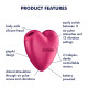 Вакуумний стимулятор-серце з вібрацією Satisfyer Cutie Heart Battery Series (м'яте паковання!!!)-5