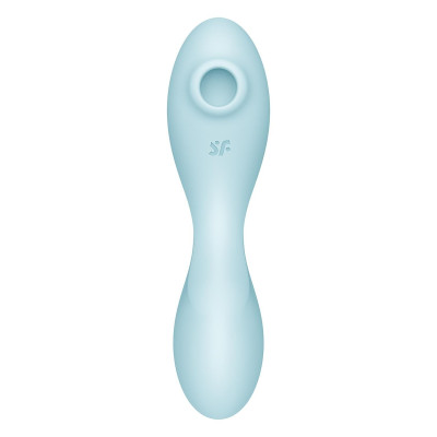 Вакуумний смарт-стимулятор із вібрацією Satisfyer Curvy Trinity 5 (Blue) (порвана упаковка!!!)