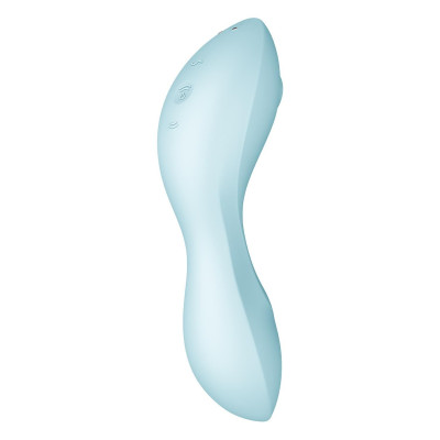 Вакуумний смарт-стимулятор із вібрацією Satisfyer Curvy Trinity 5 (Blue) (порвана упаковка!!!)