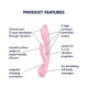 Двосторонній вібратор-кролик Satisfyer Triple Oh Pink (м'яте паковання!!!)-7