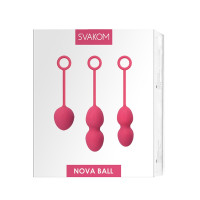 Набір вагінальних кульок зі зміщеним центром ваги Svakom Nova Plum Red (м'ята упаковка)