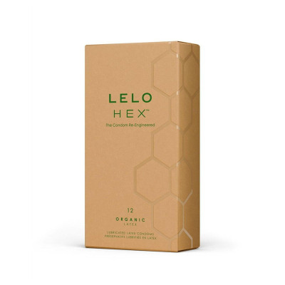 Презервативи LELO HEX Condoms Organic 12 Pack, тонкі та суперміцні (м'ята упаковка!!!)