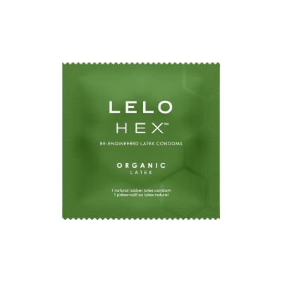 Презервативи LELO HEX Condoms Organic 12 Pack, тонкі та суперміцні (м'ята упаковка!!!)