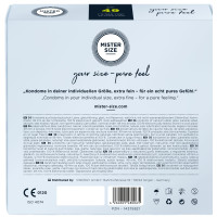 Презервативи Mister Size - pure feel - 49 (36 condoms), товщина 0,05 мм (м'ята упаковка!!!)