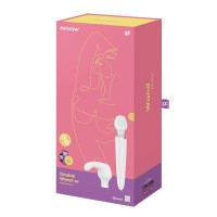 Смарт вібромасажер зі змінною головкою Satisfyer Double Wand-er (м'ята упаковка)