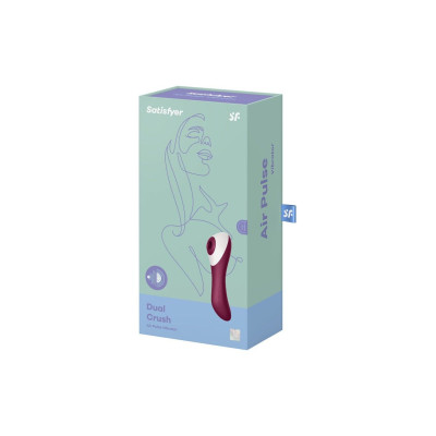 Вакуумний кліторальний стимулятор Satisfyer Dual Crush Wine Red (тріщина у вкладиші)