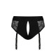 Мереживні трусики для страпона з підв’язками для панчіх Strap-On-Me DIVA HARNESS L (м'ята упаковка!)-4
