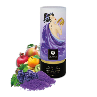 Сіль для ванни Shunga Oriental Crystals Bath Salts – Exotic Fruits (500 г), сіль Мертвого моря Сіль для ванни Shunga Oriental Crystals Bath Salts – Exotic Fruits (500 г), сіль Мертвого моря