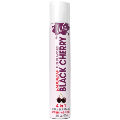 Зігрівальний лубрикант на водній основі Wet Warming Black Cherry 4 in 1, без цукру (30 мл)