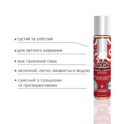 Лубрикант на водній основі System JO H2O – Candy Cane без цукру, рослинний гліцерин (30 мл)