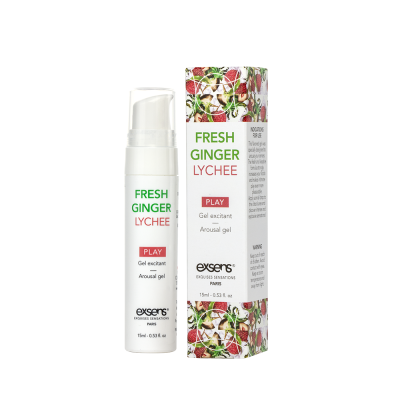 Стимулюючий гель EXSENS Kissable Fresh Ginger Litchi 15мл, можна для поцілунків, охолоджуючий