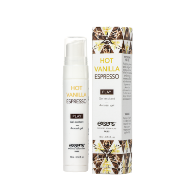 Стимулюючий гель EXSENS Kissable Hot Vanilla Espresso 15мл можна для поцілунків, охолоджуючий