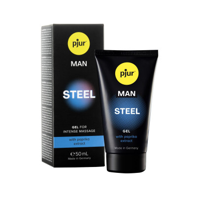 Гель для пеніса стимулювальний pjur MAN Steel Gel 50 ml з екстрактом паприки та ментолом Гель для пеніса стимулювальний pjur MAN Steel Gel 50 ml з екстрактом паприки та ментолом