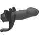 Страпон унісекс Doc Johnson Body Extensions – Be Risque, вібрація, пульт керування, порожня насадка-2