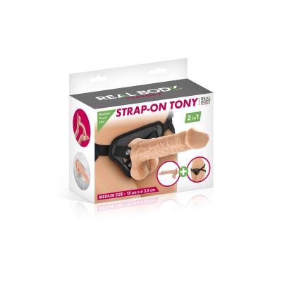 Страпон Real Body - Tony 18 см Страпон Real Body - Tony 18 см