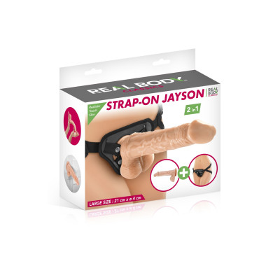 Страпон Real Body - Jayson 21 см Страпон Real Body - Jayson 21 см