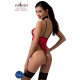 Боді з високим вирізом стегна AKITA BODY red S/M - Passion Exclusive-1
